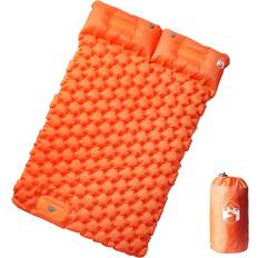 vidaXL Doppel-Isomatte mit Kissen Selbstaufblasend Orange