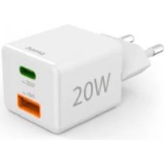 Powerbank ac Hama 00201991 Ladegerät für Mobilgeräte Kopfhörer Powerbank Smartphone Tablet Weiß AC Schnellladung Drinnen 00201991