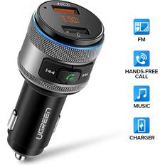 Ugreen usb billader fm-avsender qc 3.0 billader hurtiglader qc3.0 lader til xiaomi samsung iphone rask 3.0 frakt