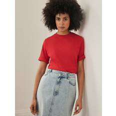 Mint Velvet Plain Cotton T-Shirt, Red