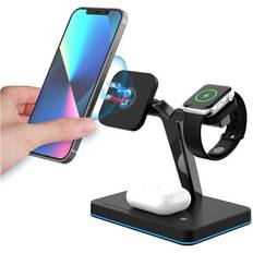 Chronus 3-in-1 Wireless Charger, Magnetic Charger for iPhone 13/12/12 Pro/12 Pro Max,Apple Watch Series 6/5/4/3/2/SE and AirPods 2wireless