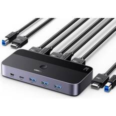 Ugreen kvm switch hdmi 4k 60hz, usb 3.0, 4 port usb switcher 2pc 1 monitor