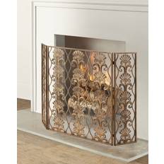 Gold Fireplaces 3-Panel Shell Accent Fireplace Screen GOLD