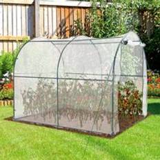 Greenhouses OutSunny Transparent Walk-in Polytunnel Greenhouse Plastic