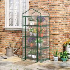Greenhouses OutSunny Portable 4-Tier Mini Greenhouse Plant Grow House
