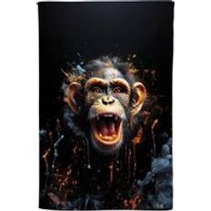 Orange Kitchen Towels Warren Reed Monkey Face Splashart Tea Kitchen Towel Orange