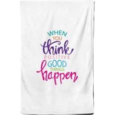 Pink Kitchen Towels Warren Reed When You Positive Good Things Happen Tea Kitchen Towel Pink