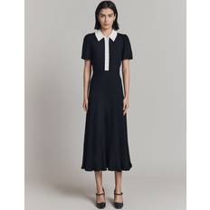 Ghost Bethan Crepe Midi Dress, Black