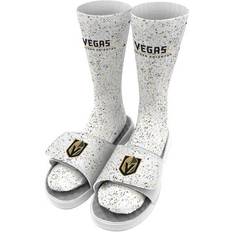 White Sandals Islide Youth White Vegas Golden Knights Speckle Socks & Sandals Bundle