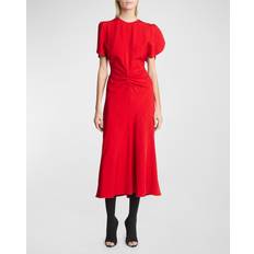 Rojo Vestidos Victoria Beckham Draped Midi Dress