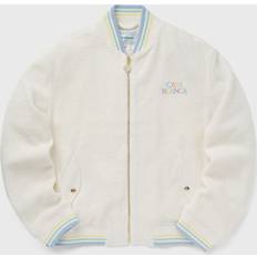 Casablanca Outerwear Casablanca Mens Maison Pastelle Embroidered Wool-blend Jacket