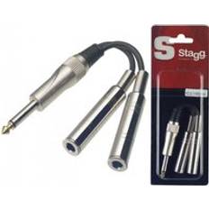 Stagg 6.3mm - 2x6.3mm Y-Adapter M-F 13.1ft