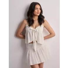 Nelly Kjolar Nelly Smock Flounce Skirt - Vit