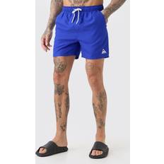 Sininen Uimahousut boohooMAN Triangle Swim Short - Blue