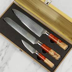 Katana Saya Volcanic Damascus Knife Set Knife Set