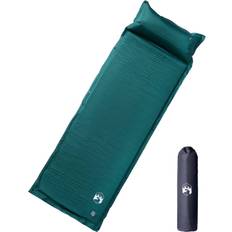vidaXL Kampeermatras met gentegreerd kussen zelfopblazend groen