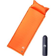 Orange Tapis de Couchage vidaXL Matelas de camping autogonflant avec oreiller intégré orange Orange