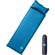 Colchonetas para Dormir vidaXL Colchón de camping autoinflable con almohada integrada turquesa Turquesa