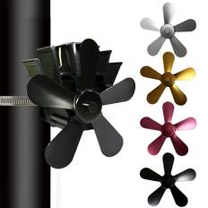 Wejoy 5 Blade of Wood Stove Fan Leaf Heat Powered Wood Burner Propeller for Fireplace Fan Accessories Efficient Heat Distribution