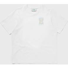 Casablanca T-shirts Casablanca Topp Herr T-shirt Med Logotryck Och Rund Hals - White