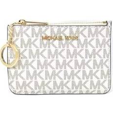 Monederos Michael Kors Jet Set Travel Small Signature Logo Coin Purse - Vanilla