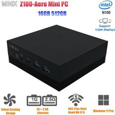 MiniX z100-aero intel n100 gaming windows pro 16g 512g 4k