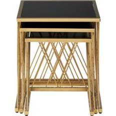 Gold Nesting Tables Premier Housewares Set Of 3 Nesting Table