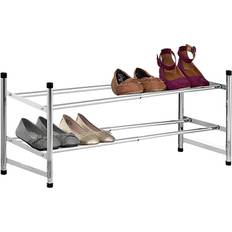 At Home 2-Tier Metal Shoe Rack