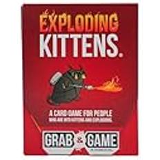 Exploding Kittens Grab & Game Card Game for Families Fast-Paced, Easy-to-Learn Game with Hilarious Original Artwork by The Oatmeal Creator, Ages 7 2-4 Players, 42 Cards