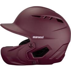 Marucci Baseball Helmets Marucci DURAVENT Batting Helmet with JAW Guard, Maroon, Senior, NOCSAE/SEI Certified