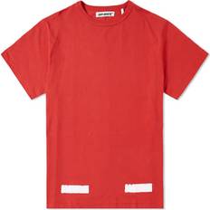 Off-White T-shirts Off-White Brushed Diagonal S/S T-Shirt RED