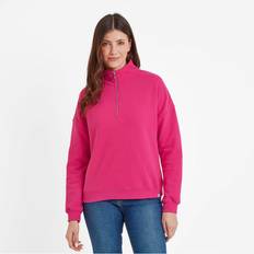 Clothing Tog24 Caldene Womens Quarter Zip Sweat Hibiscus Pink