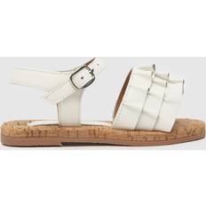 Schuh white toffee ruffle Girls Toddler sandals White