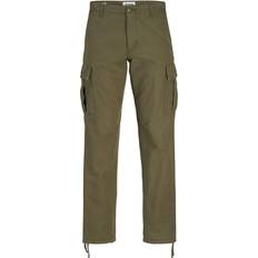 Jack & Jones Men Pants Jack & Jones Cargo Combat Trousers Khaki Green