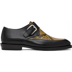 Buckle Monks Dries Van Noten Black & Yellow Leather Monkstraps YELLOW IT