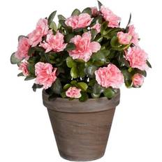 Planten Mica Decorations Azalea Kunstplant in Bloempot Stan H31 x Ø26 cm Perzik