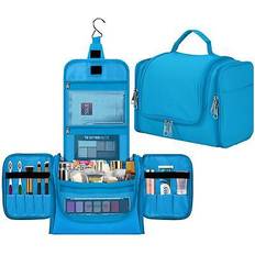 Inner Pocket Toiletry Bags Vinsani toiletry bag cosmetic wash shower gym travel make up hanging blue