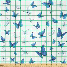 East Urban Home Cunane Butterflies Fabrics Blue, White
