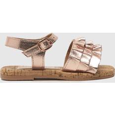 Bronze Children's Shoes Schuh bronze toffee ruffle Girls Toddler sandals Bronze