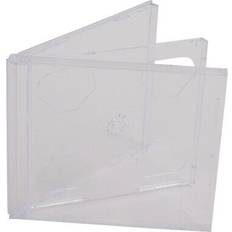 Optical Storage DragonTrading 50 x cd double clear jewel cases 10.4 mm for 2 disc with clear tray