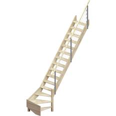 Wendeltreppen Dolle Raumspartreppe Brest Eiche 1/4gewendelt unten rechts 0781602893