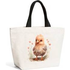 Yellow Totes & Shopping Bags Warren Reed Watercolour, Cute Chick Beach Shopper Tote Bag Neutral Yellow