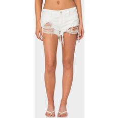 W36 - Women Shorts Edikted Matilda Low Rise Distressed Denim Shorts