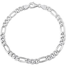 Figaro Anklets Harmony Figaro Chain Anklet in Sterling Silver 9.00 inches