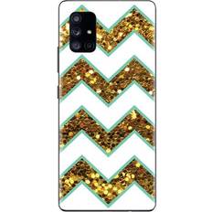 Mobile Phone Accessories MightySkins SAGA71-Glitzy Chevron Decal Wrap for Samsung Galaxy A71 5G Sticker Glitzy Chevron