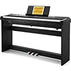 Donner E Piano 88 Tasten, DEP-20S Digital Piano Keyboard 88 Tasten Hammermechanik Gewichtete, Anfänger E-Piano mit Pedal und Klavierständer