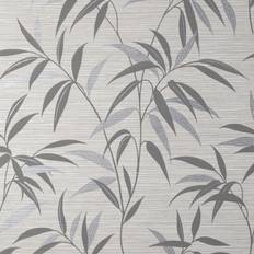 Wallpapers Crown Fusion Leaf Soft Grey Wallpaper M1771