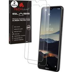 Screen Protectors TechGear 2 Pack GLASS Edition Screen Protector for Nokia 7.2, Genuine Tempered Glass Screen Protector [2.5D Round Edge] [9H