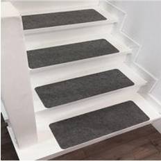 Tufted Stair Carpets Living and Home 14Pcs Dark Thin Grey