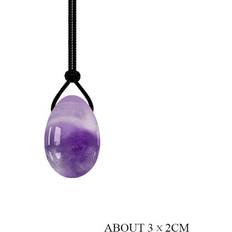 Dechoicelife a-Amethyst S Natural Rose Quartz Yoni Egg Set Obsidian Kegel Exercise Jade Egg Vagina Muscle Tightening Crystal Balls Drilled Massage Stone